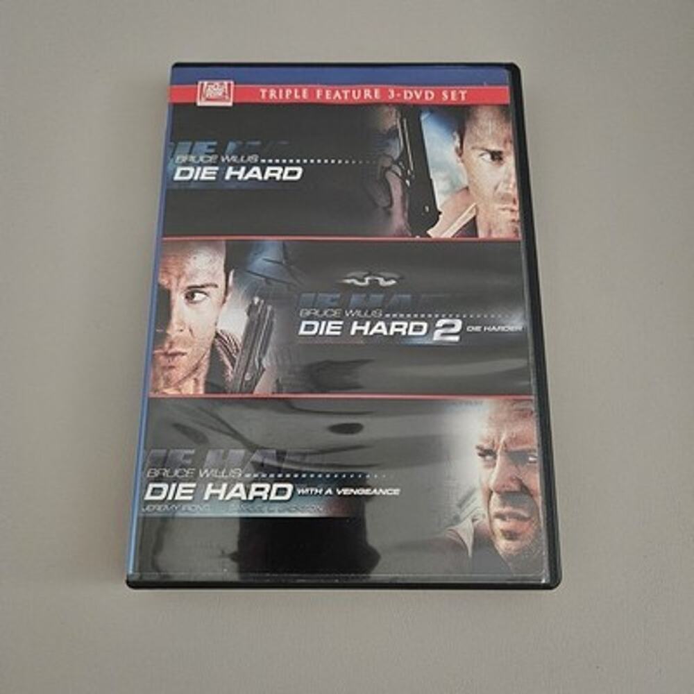 Die Hard Triple Feature (DVD, 2009, 3-Disc Set) Bruce Willis Action Thriller